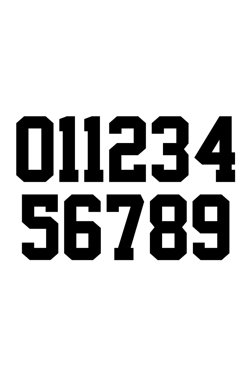 Number Sheet Helmet Decals – Fourg Athletics