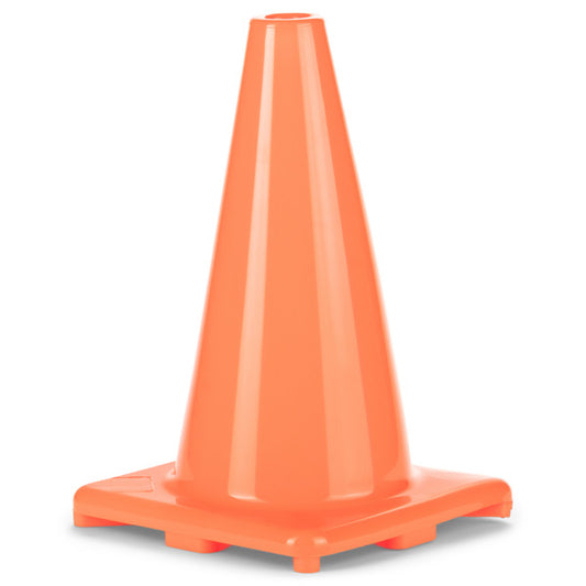 12 Inch High Visibility Flexible Vinyl Cone, Orange