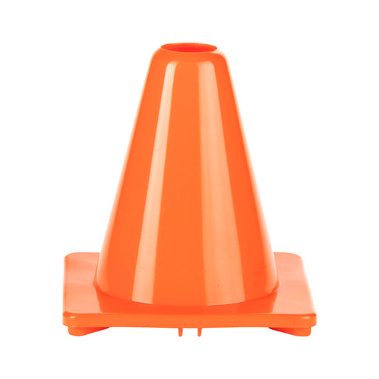 6 Inch High Visibility Flexible Vinyl Cone, Orange