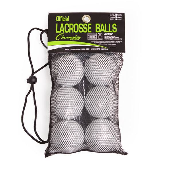 Lacrosse Balls, White, 6-Pack