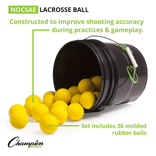 Lacrosse Ball Bucket, Yellow