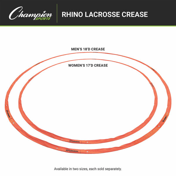 Rhino Men's Lacrosse Crease, Orange